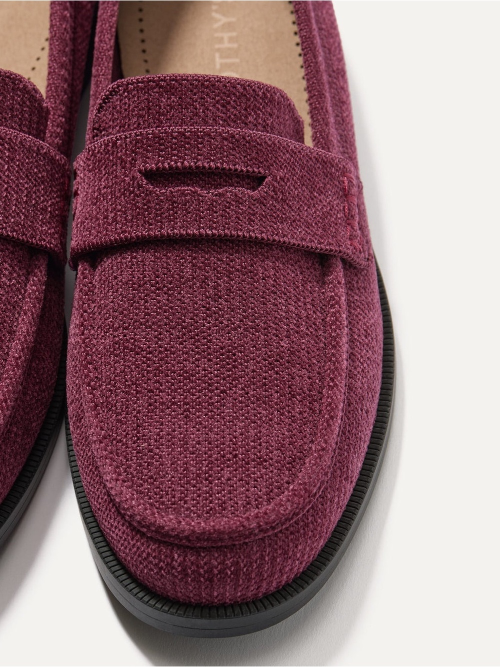 NIB Rothy's Penny Loafer in ReVelvet Syrah 🍂Burgundy Suede-like, gorgeous color! - Picture 2 of 10